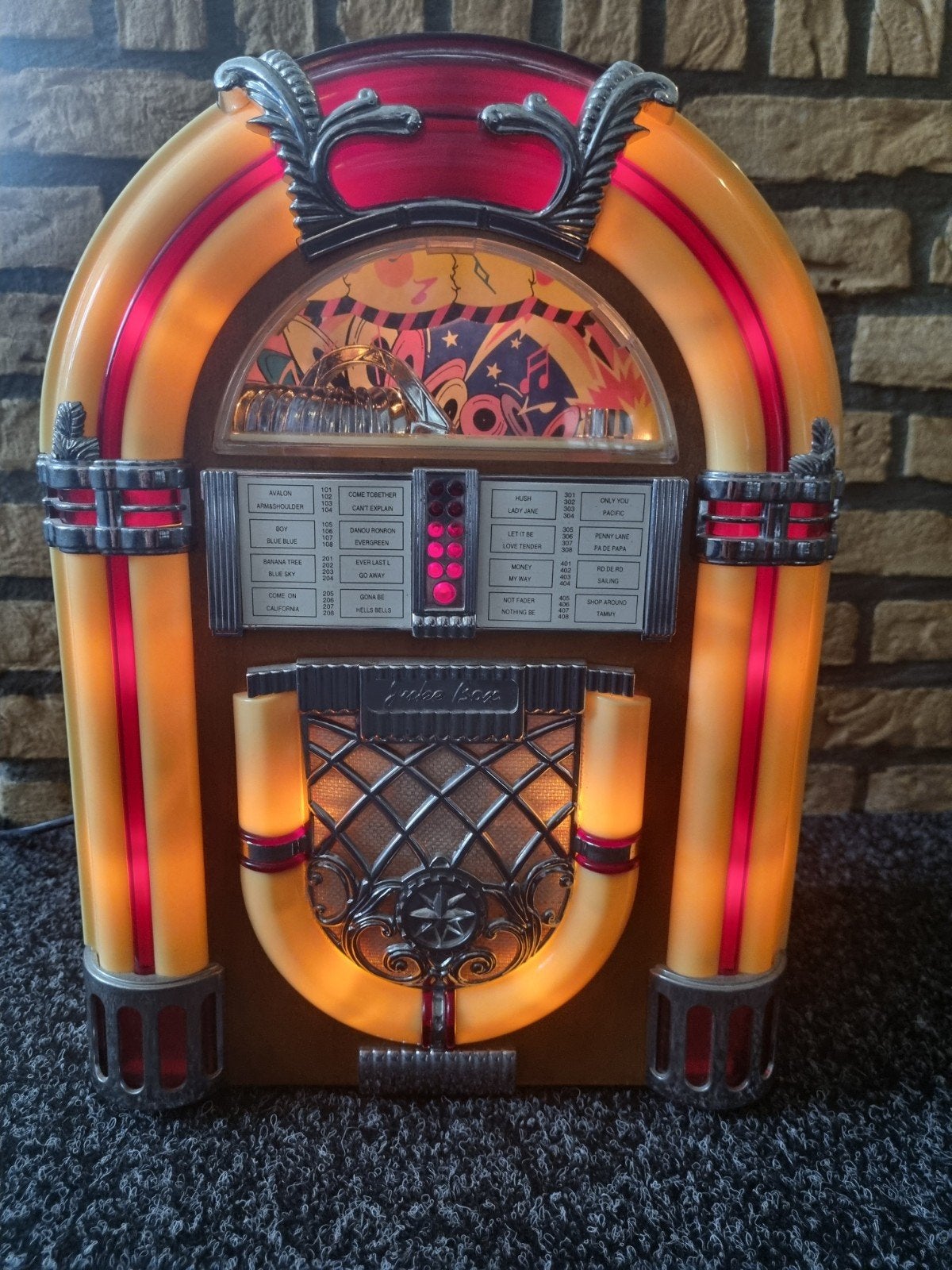 Jukebox met verlichting en Radio / Cassette - Retro stijl, Ophalen of Verzenden, 1970 tot heden, Overige merken