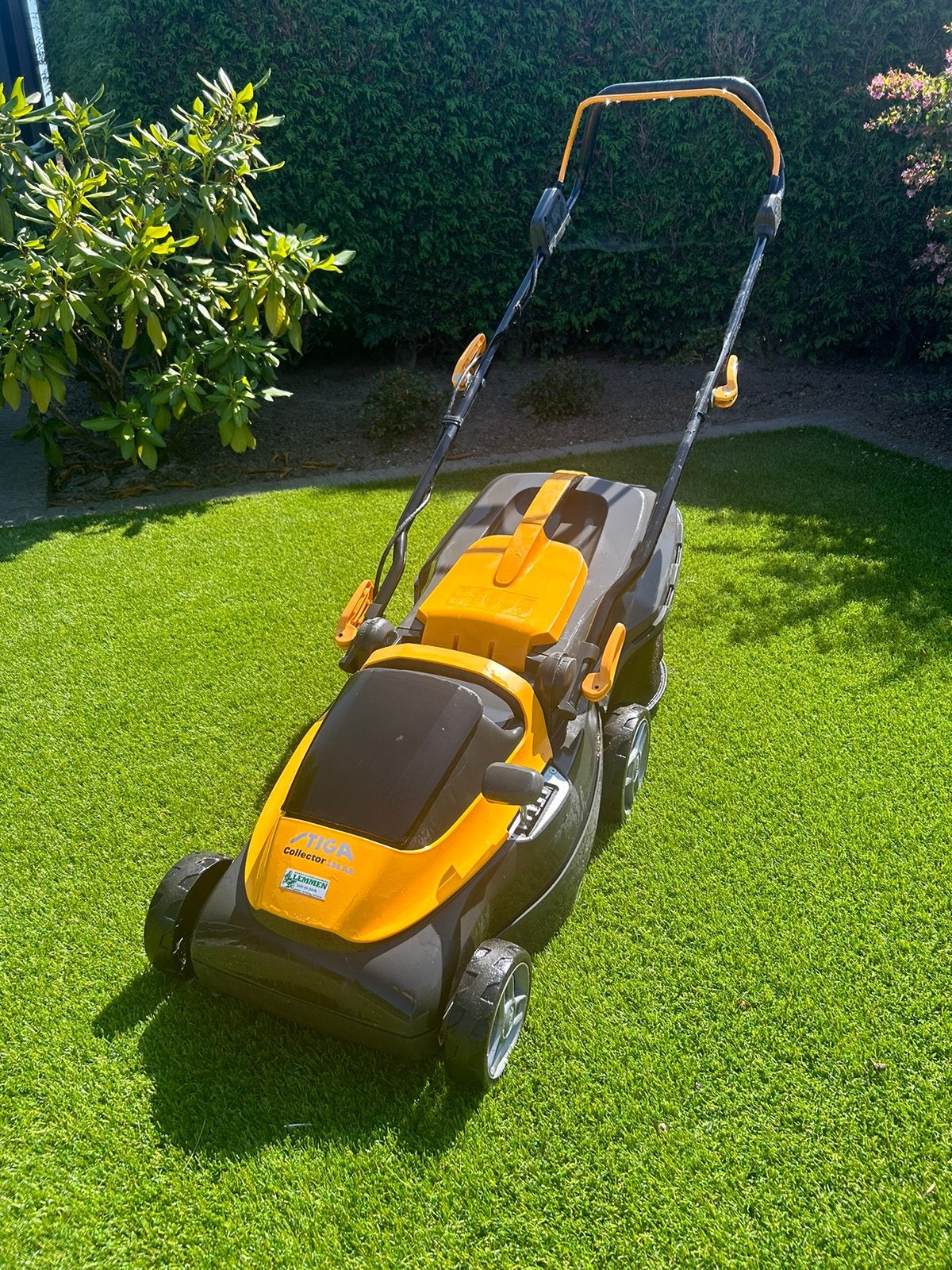 Stiga E 340 Li 20 S accu grasmaaier in nieuwstaat, Tuin en Terras, Grasmaaiers, Ophalen, Cirkelmaaier, Accu-grasmaaier, Zo goed als nieuw