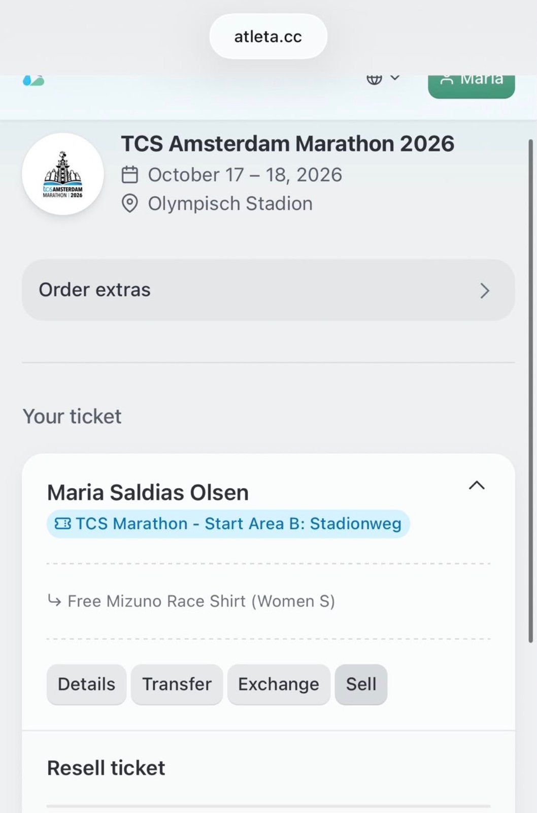 Selling: TCS Marathon Amsterdam 2026, Eén persoon, Overige soorten