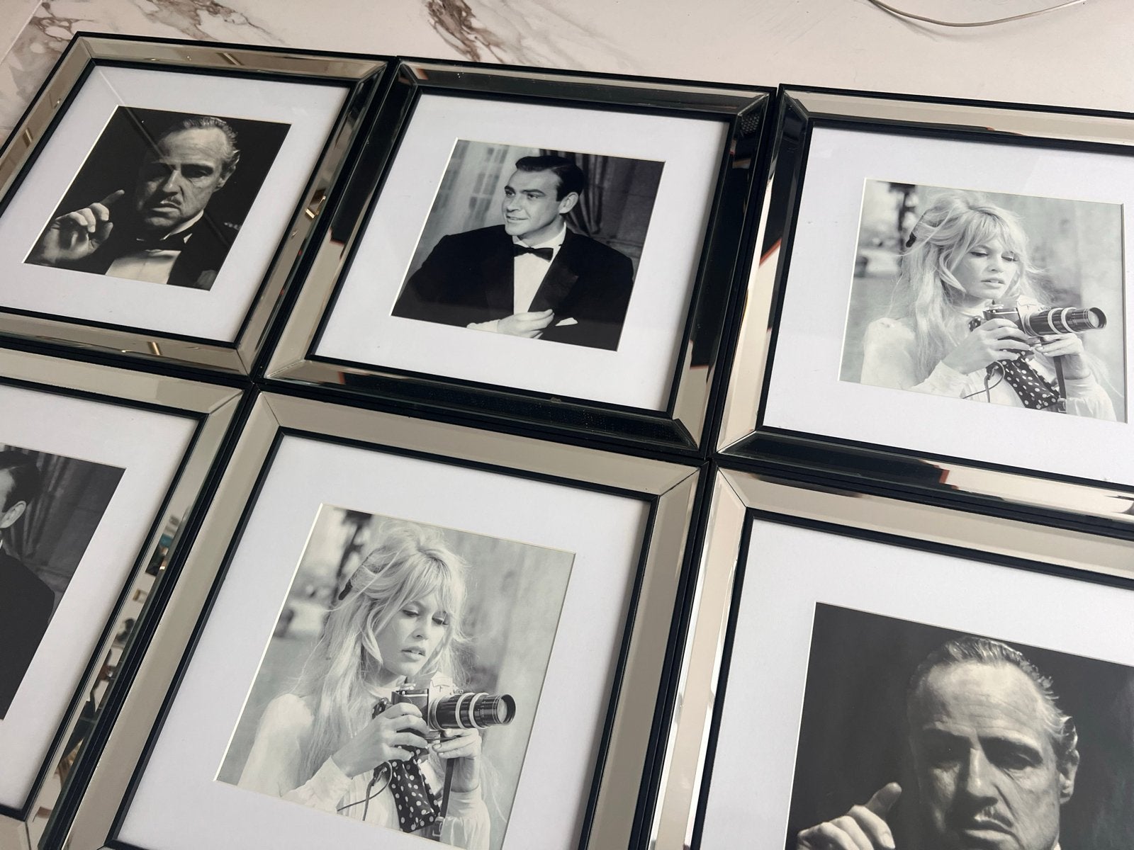Set van 6 spiegel fotolijsten, Ophalen of Verzenden, Zo goed als nieuw
