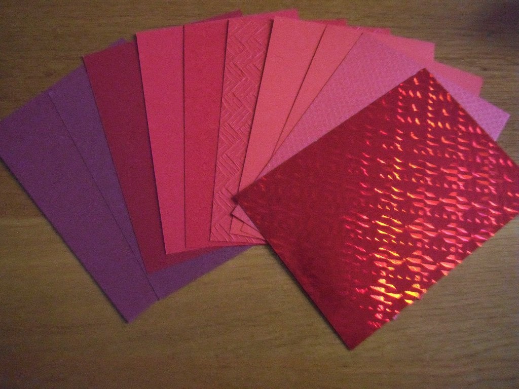 10 vellen apart karton A5- rood tinten, Ophalen of Verzenden, Nieuw, Overige thema's, Blanco kaart of Basiskaart