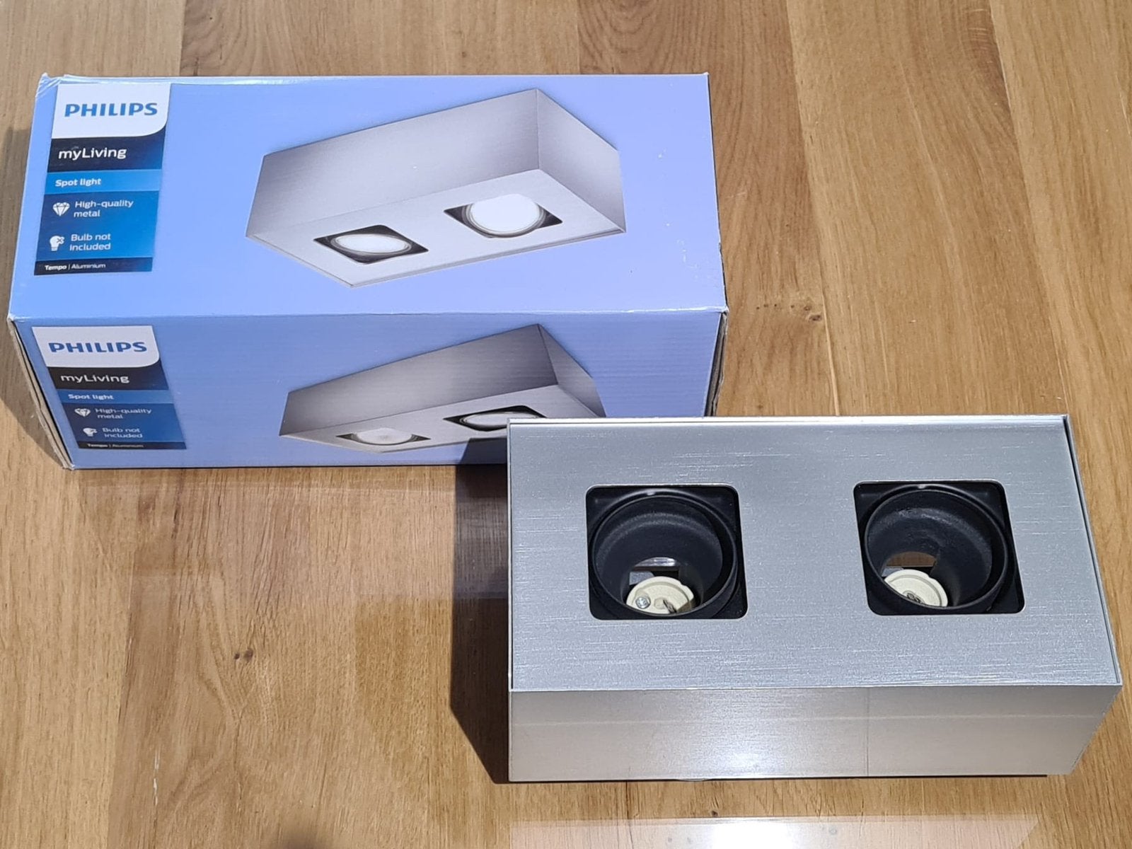 Philips My Living plafondlamp 2 stuks, Huis en Inrichting, Lampen | Spots, GU10, Ophalen of Verzenden, Zo goed als nieuw, Philips
