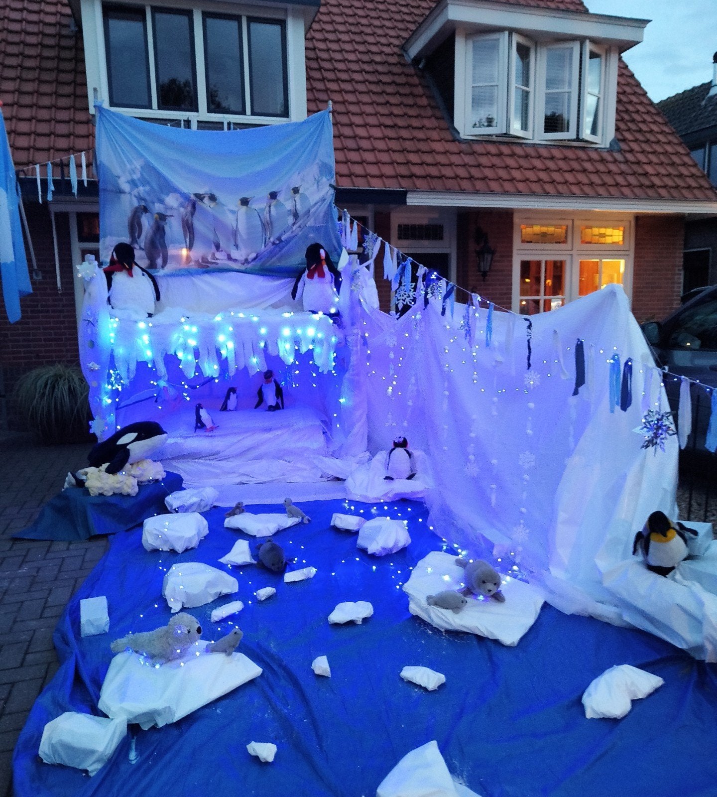 straatversiering pinguïns, zeehonden, orca en ijs, Ophalen of Verzenden, Versiering, Overige