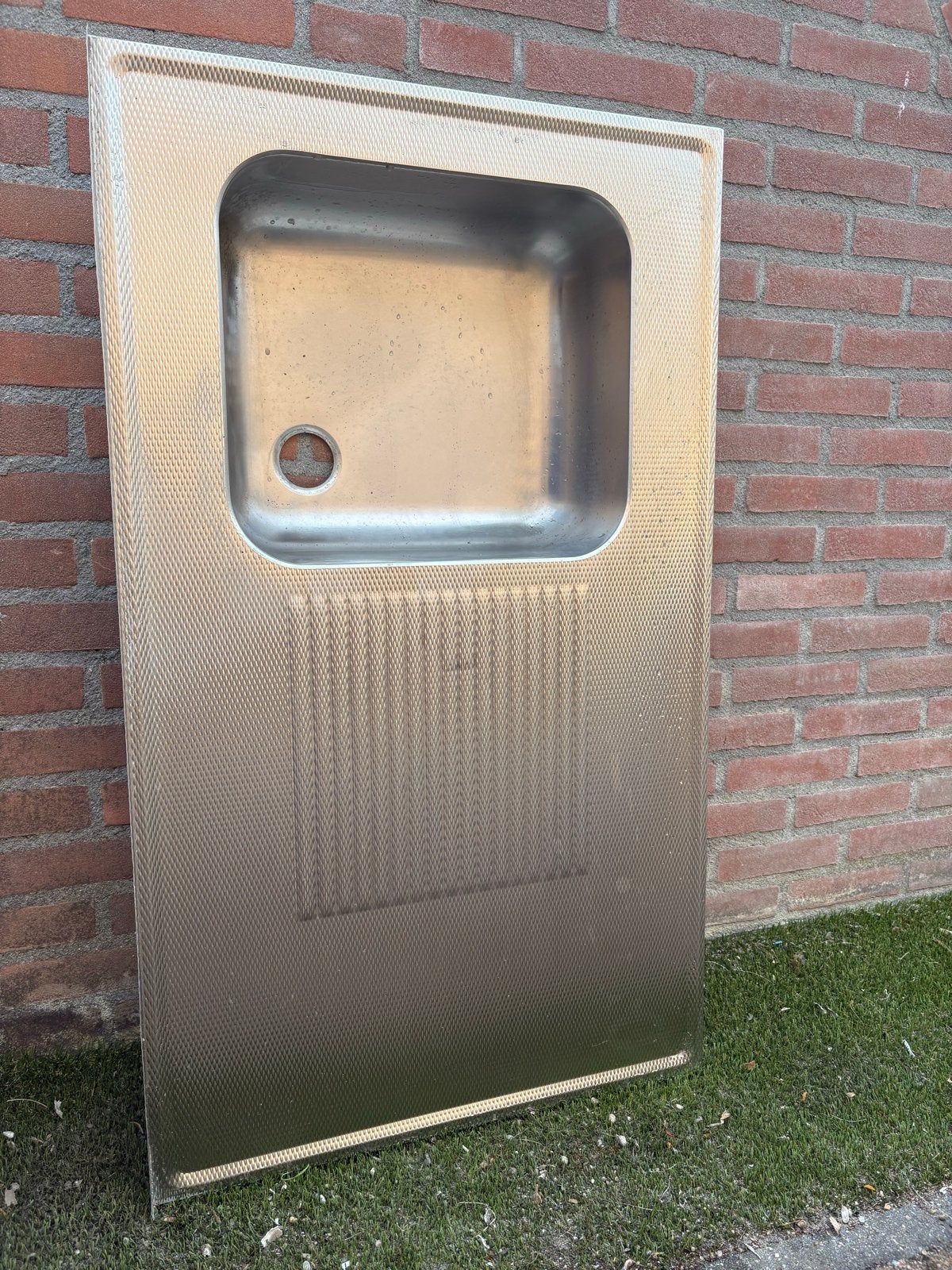 RVS spoelbak  60 x 102 cm, Ophalen, Zilver, Metaal, Overige merken