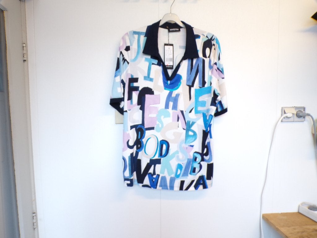 Leuk shirt See You blauw/wit/beige/grijs 46 nieuw!, Kleding | Dames, See You, Meerkleurig, Nieuw, Nvt