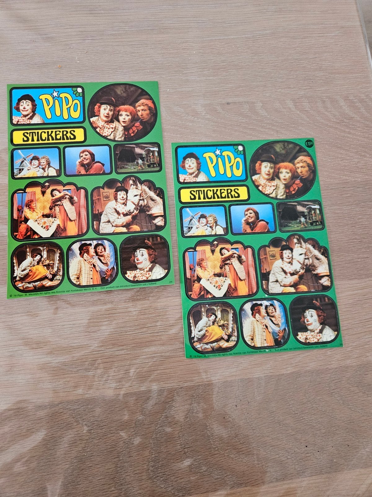 Pipo de Clown stickers jaren 70, Ophalen of Verzenden
