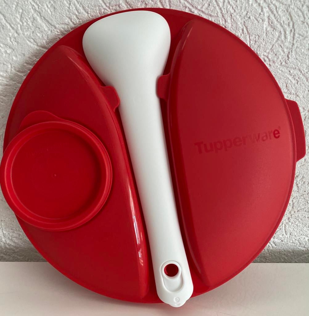 Tupperware Sla op weg Deksel, Ophalen of Verzenden, Nieuw, Rood, Schaal
