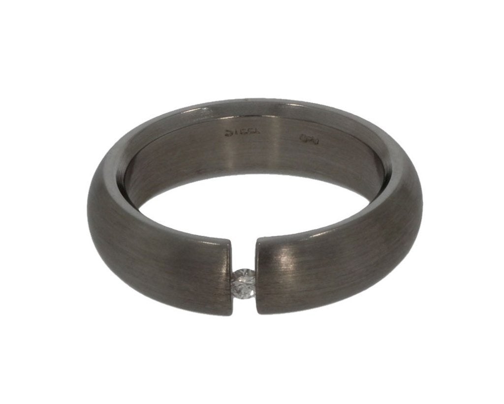 Diamant briljant titanium fraaie ring heren dames nieuwstaat, Sieraden, Tassen en Uiterlijk, Voordeelsieraden, Ophalen of Verzenden