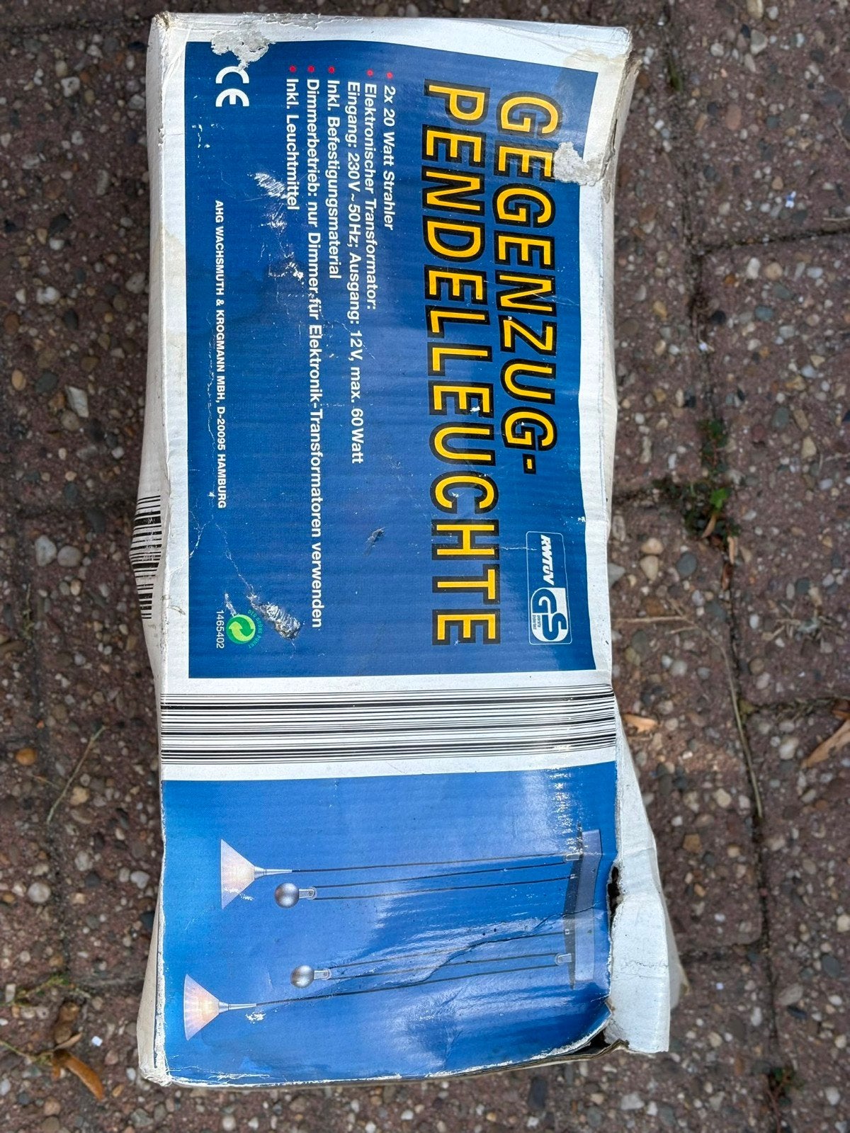 Gegenzug-Pendelleuchte met 2x 20 Watt stralers, Nieuw, Minder dan 25 cm, Minder dan 100 cm, Metaal