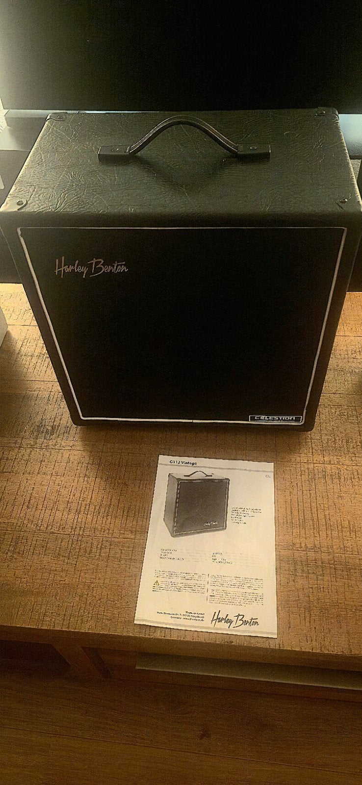 Harley Benton G112 Celestion V30 gitaar cabinet, Ophalen, Zo goed als nieuw, Elektrische gitaar