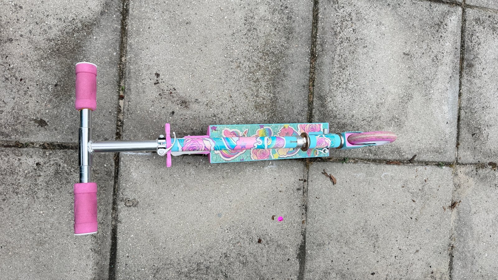 Kinderstep met eenhoorn en rozen design, Ophalen, Gebruikt, Gewone step