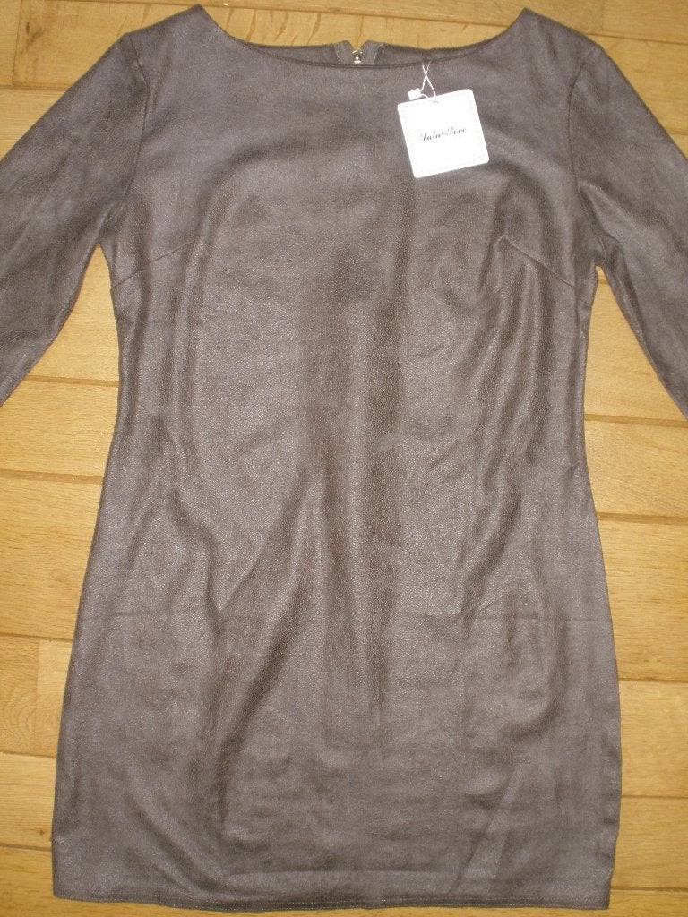LULU LOVE jurk bruin suedine maat M - nieuw -, Kleding | Dames, Maat 38/40 (M), LULU LOVE, Bruin, Nieuw