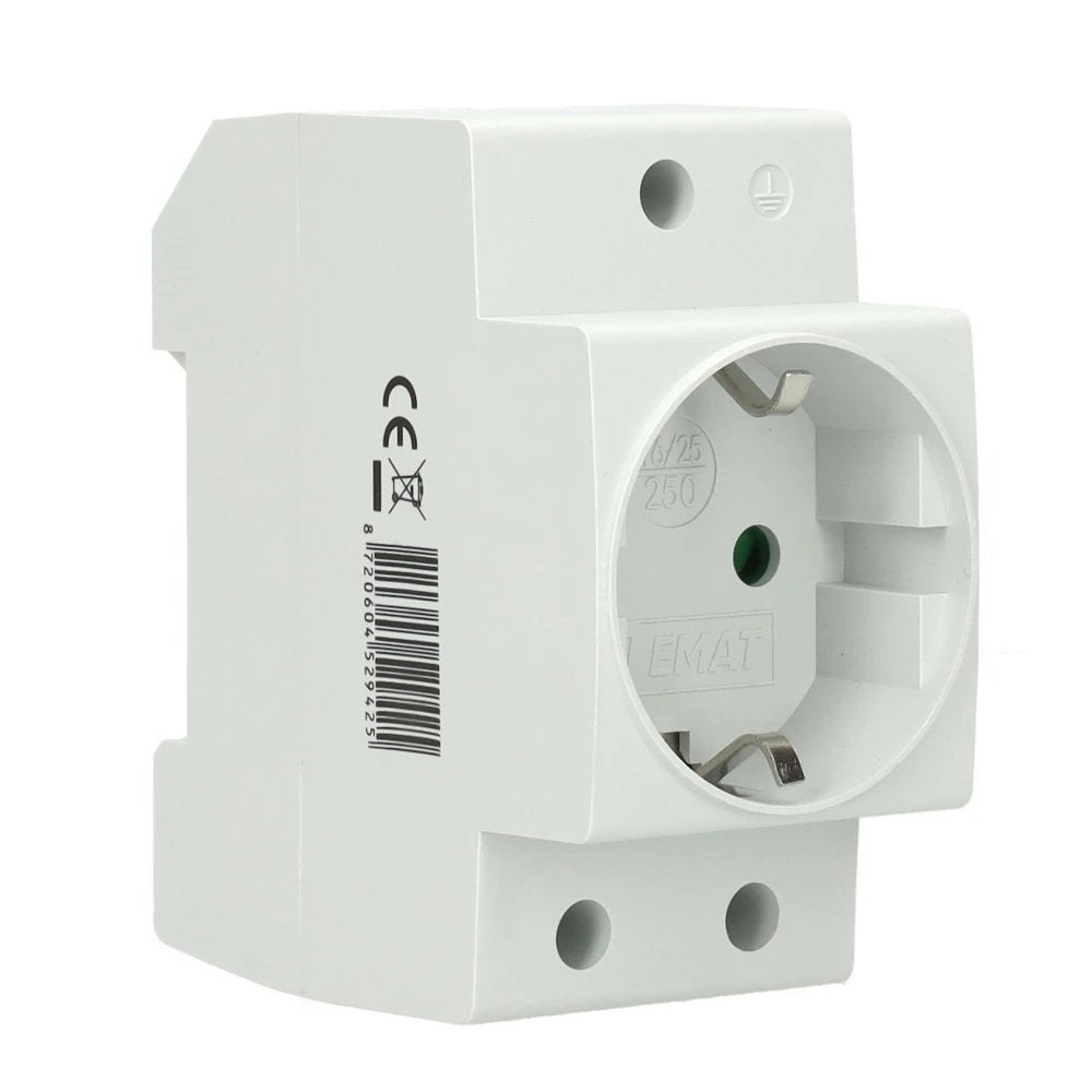 Wandcontactdoos / stopcontact DIN-rail groepenkast - EMAT, Ophalen of Verzenden, Zo goed als nieuw, Stopcontact