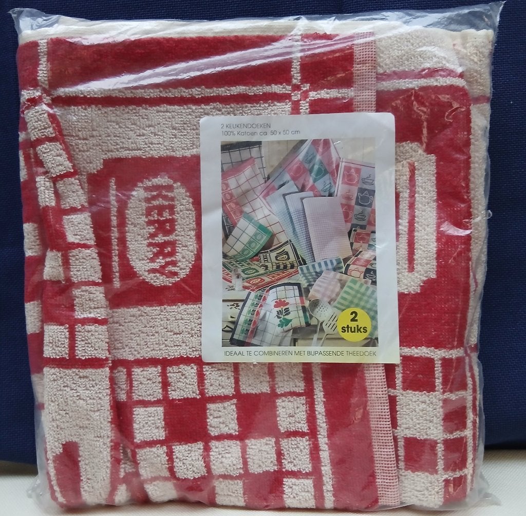 Vintage keukendoeken 2 stuks, Ophalen of Verzenden, Nieuw, Meerkleurig, Theedoek of Handdoek