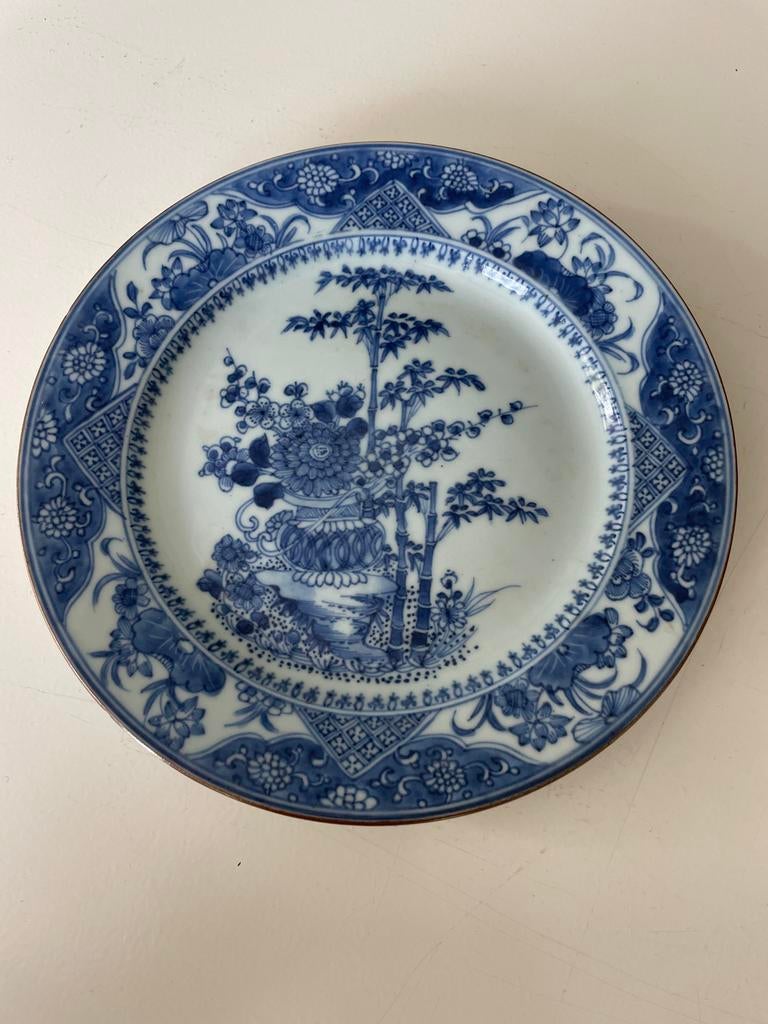 Chinees Blauw-Wit Porseleinen Bord, Antiek en Kunst, Antiek | Servies los, Ophalen of Verzenden
