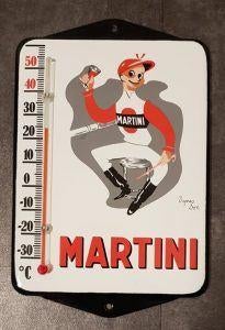 Martini emaillen reclame thermometer en veel andere modellen, Ophalen of Verzenden, Zo goed als nieuw, Info@americansaleshop.nl