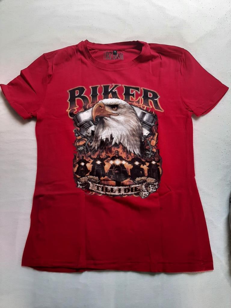 Rood Azuka T-shirt met print - Maat S, Ophalen of Verzenden, Zo goed als nieuw, Korte mouw, Maat 36 (S)