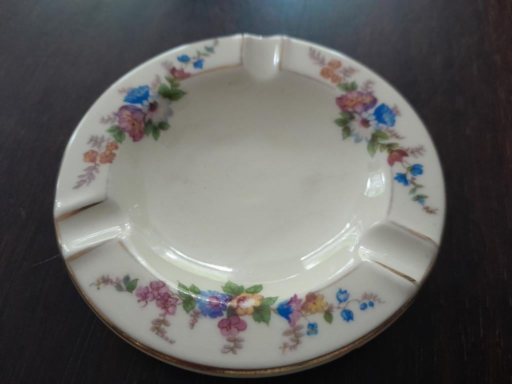 Vintage gouds plateel mini asbak, Ophalen of Verzenden, Gebruikt, Asbak