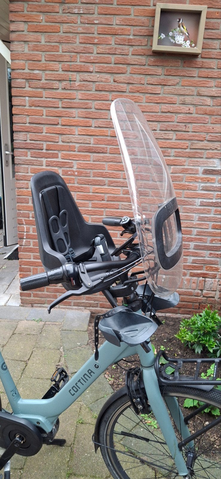 Bobike Voorzitje met Windscherm, Fietsen en Brommers, Fietsaccessoires | Fietsstoeltjes, Ophalen, Gebruikt, Voorzitje, Bobike