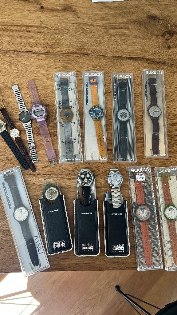 Collectie Vintage Swatch en Andere Horloges, Sieraden, Tassen en Uiterlijk, Horloges | Heren, Ophalen, Kunststof, Gebruikt, Polshorloge