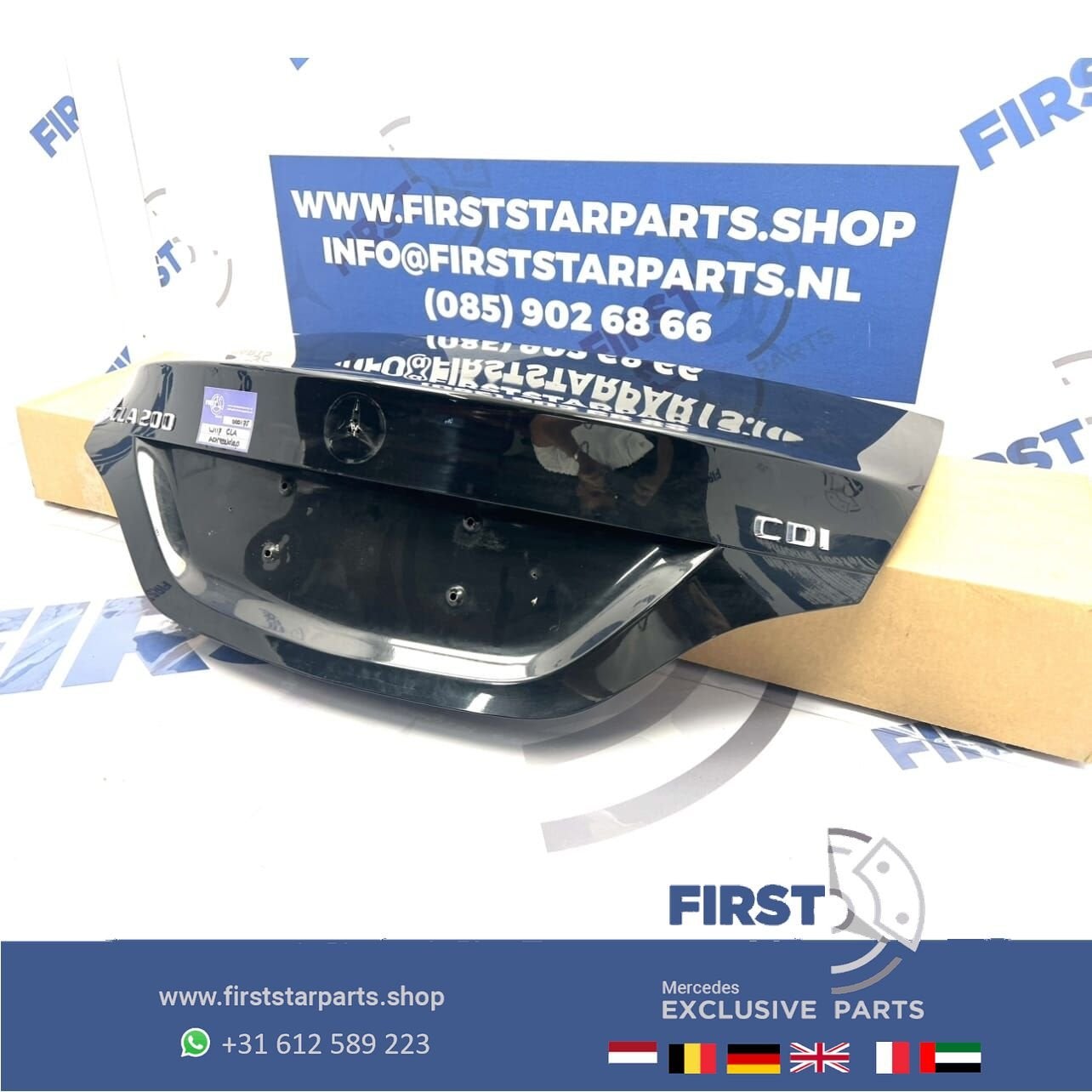W117 CLA ACHTERKLEP ZWART C117 KLASSE SEDAN KOFFERKLEP W117, Gebruikt, -, Ophalen of Verzenden, -