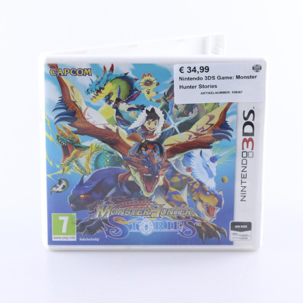 Nintendo 3DS Game: Monster Hunter Stories, Nintendo, Zo goed als nieuw, Support@nintendo.com, 11-1 Hokotate-cho, Kamitoba, Minami-ku
Kyoto 601-8501
Japan