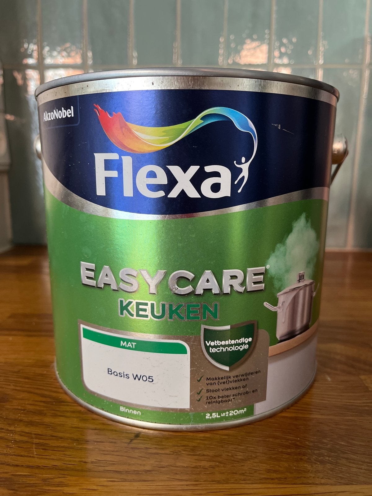 Flexa Easycare Keuken Muurverf Mat 2x5L kleur: in the buff, Ophalen, Overige kleuren, Nieuw, Verf