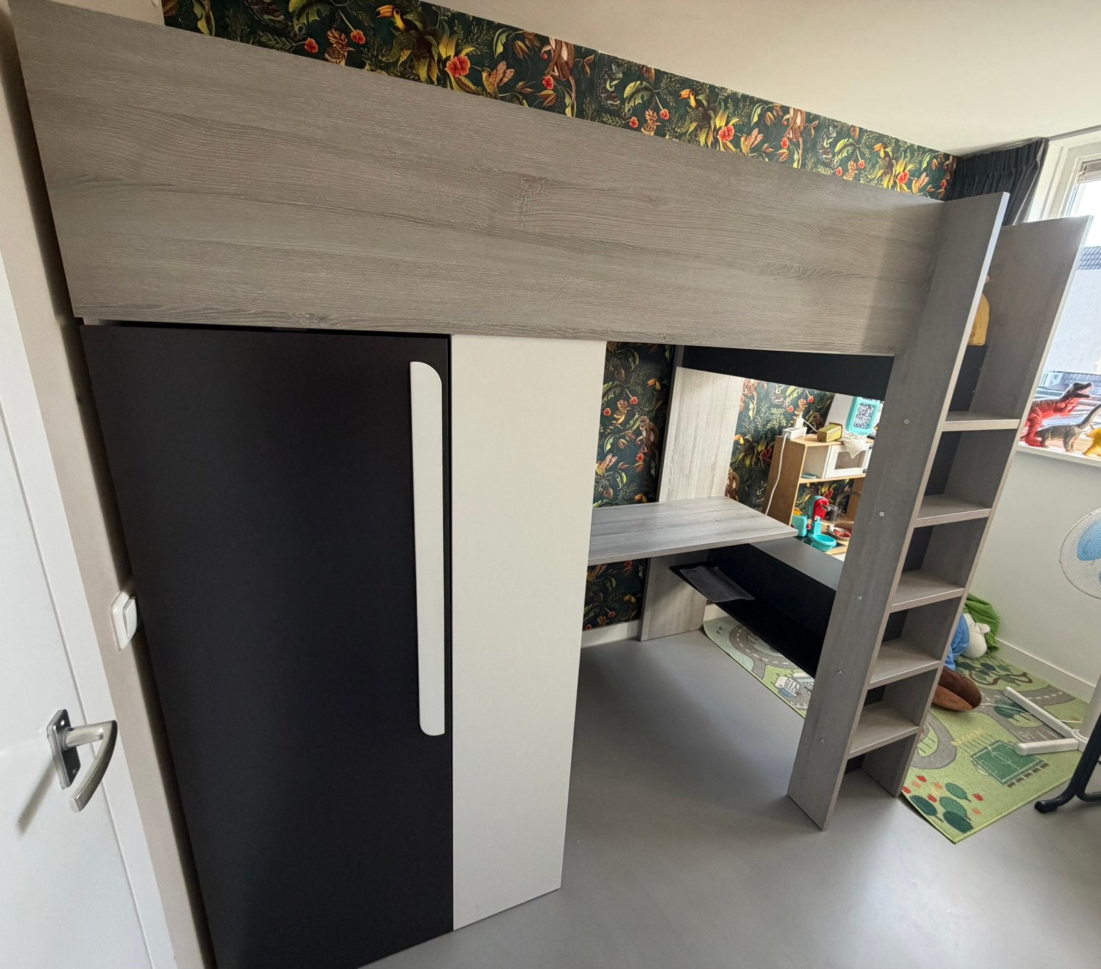 Hoogslaper met bureau en kast, Kinderen en Baby's, Ophalen, Zo goed als nieuw, Hoogslaper