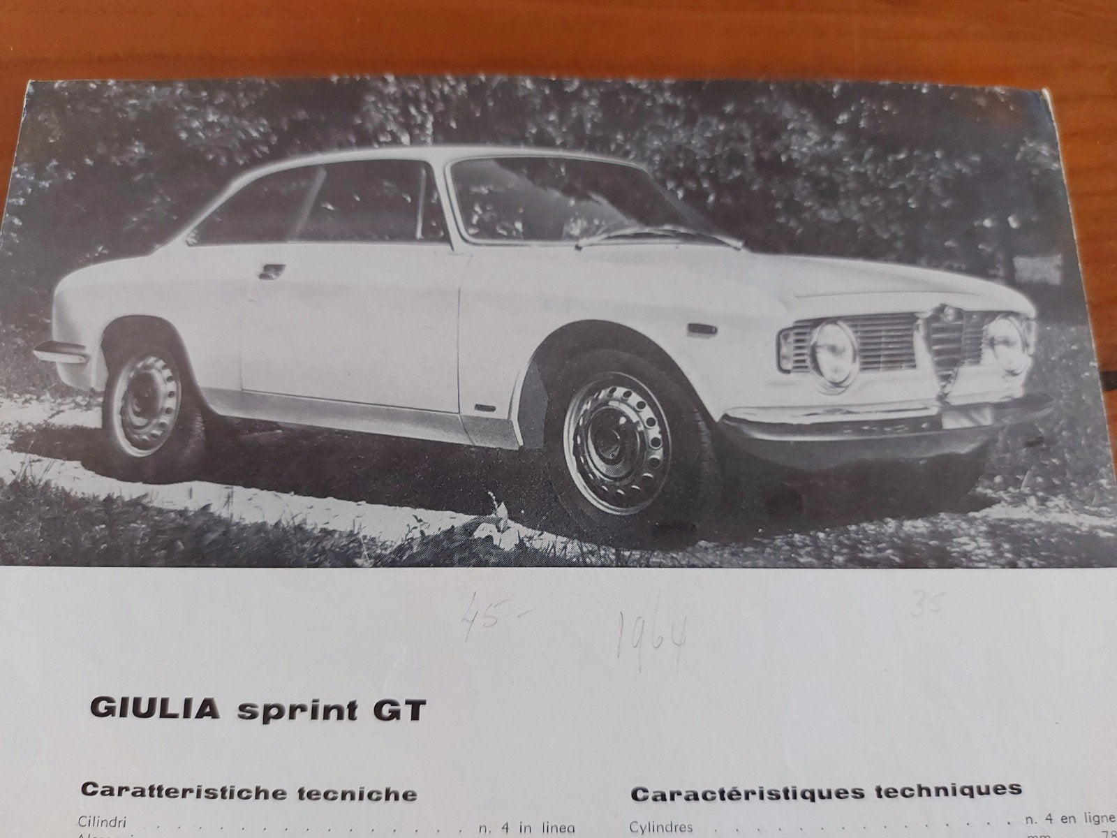 1964 Alfa Romeo Giulia sprint GT folder, Ophalen of Verzenden, Zo goed als nieuw, Alfa Romeo