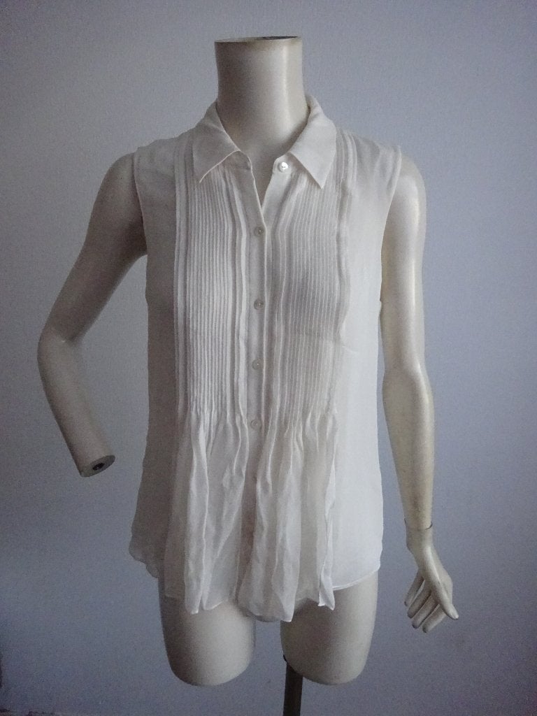 Diane von Furstenberg blouse top mt 38, Maat 38/40 (M), Diane  von Furstenberg, Wit, Ophalen of Verzenden