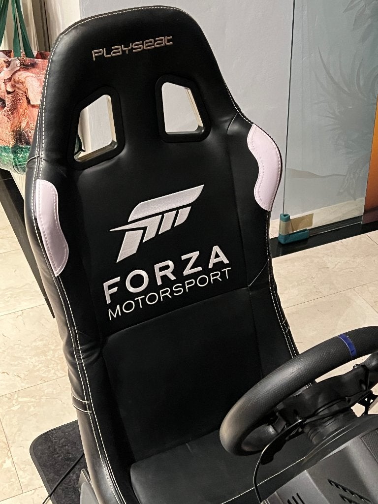 Playseat Forza Motorsport met Thrustmaster T300RS GT en TH8A, Spelcomputers en Games, Ophalen, Zo goed als nieuw, Playseat of Racestoel