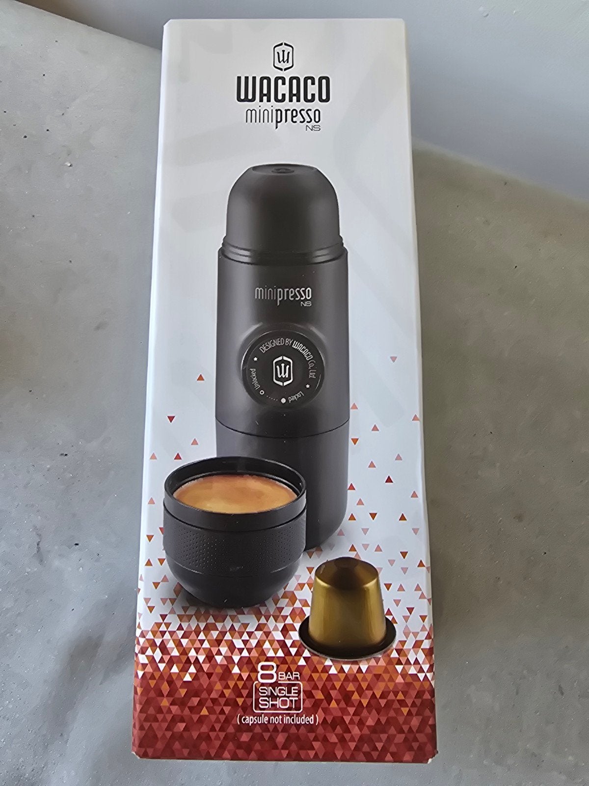 Wacaco Minipresso NS Draagbaar Espresso Apparaat, Witgoed en Apparatuur, Koffiezetapparaten, Verzenden, Nieuw, Espresso apparaat