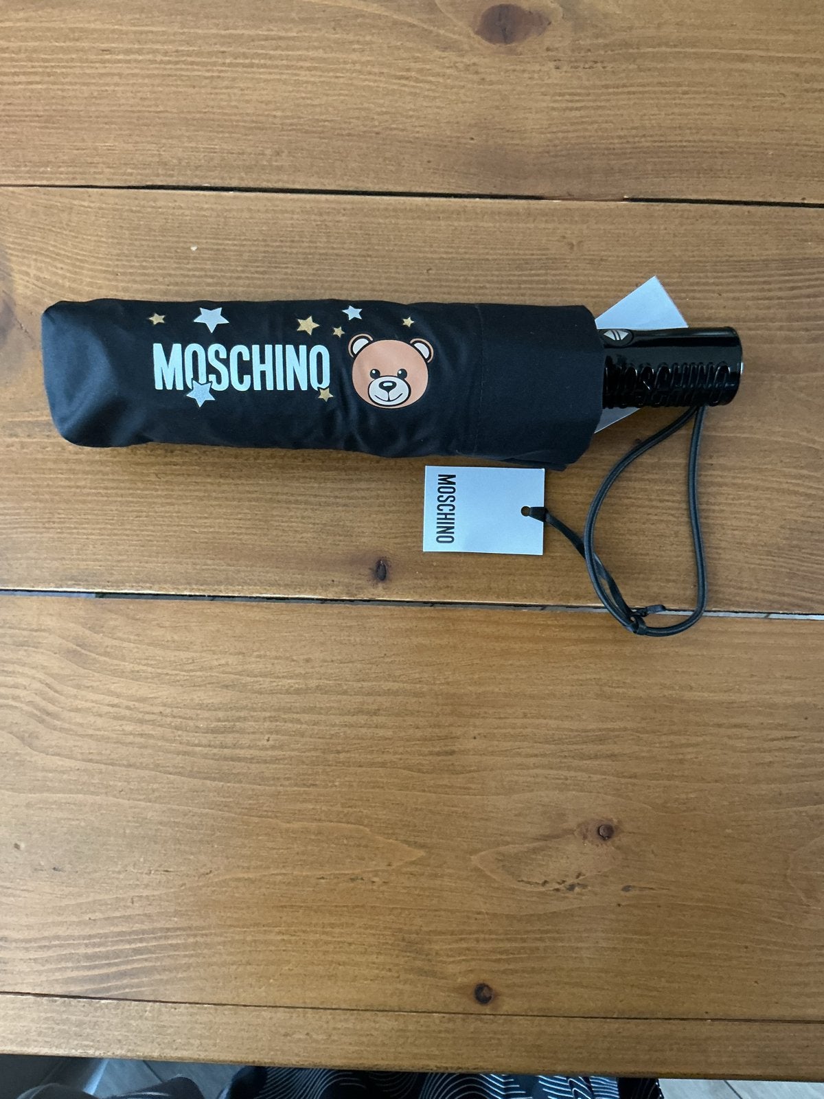 Moschino Teddy Bear Paraplu - Nieuw met label, Verzenden, Nieuw, Zwart