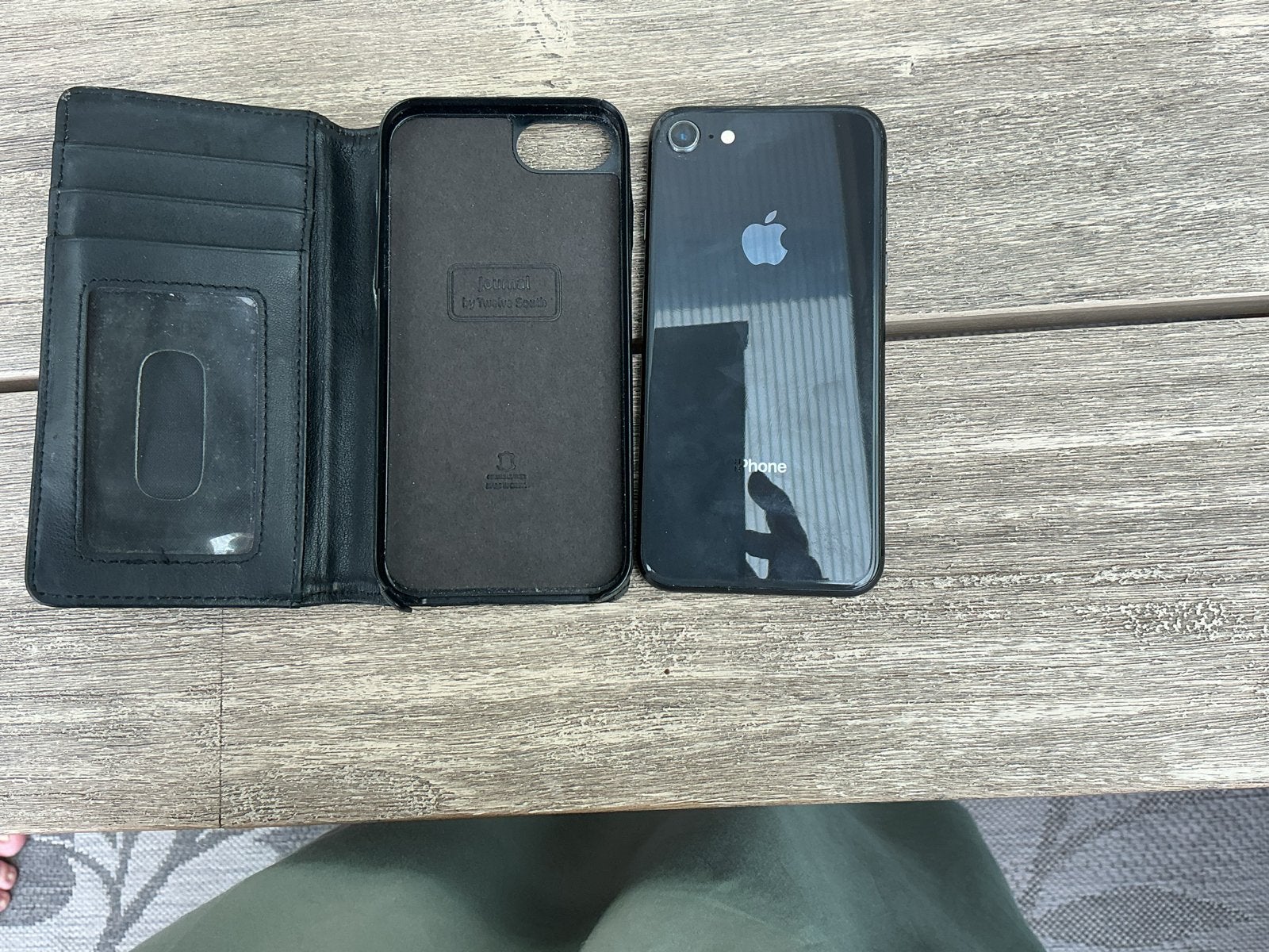 Zwart iPhone 8 met hoesje, Ophalen, Gebruikt, Zwart, 64 GB