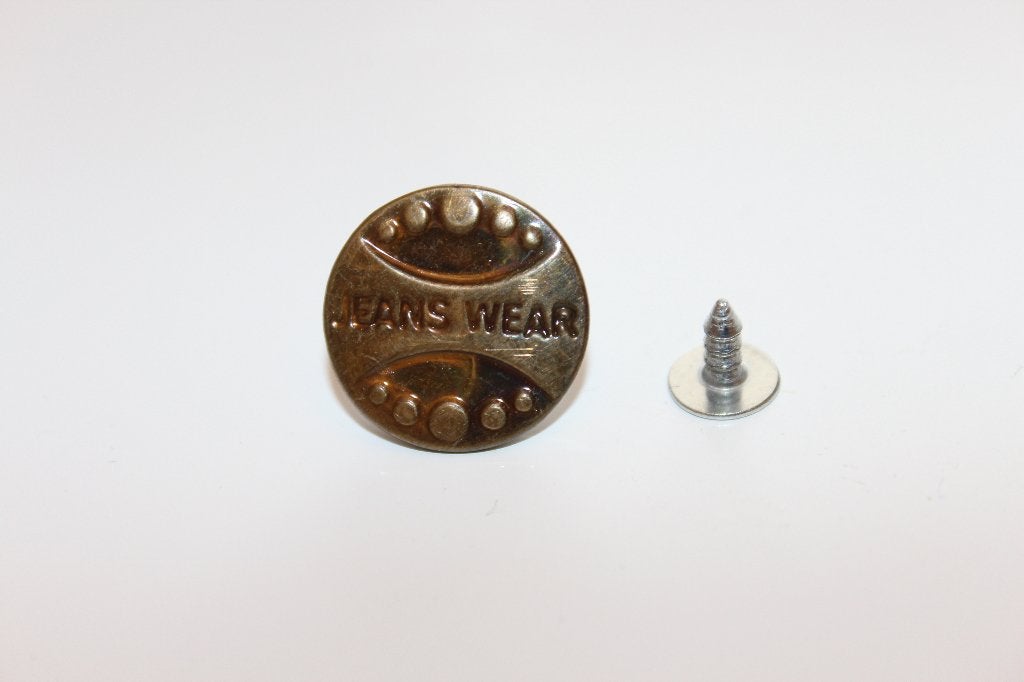 Jeansknopen / Inslagknoop - brons jeans wear - 17mm #2558, Ophalen of Verzenden, Nieuw, Knoop of Knopen