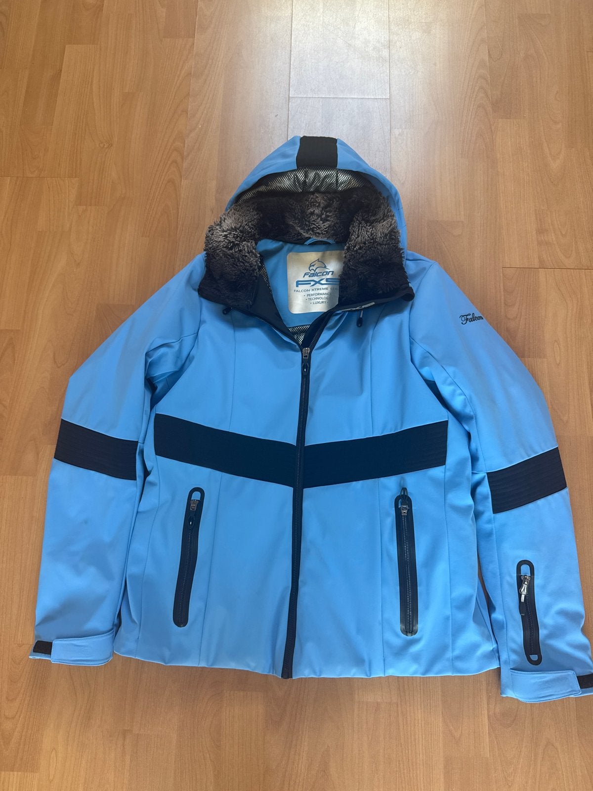 Dames ski-jas Falcon FXE - Maat XL - Blauw, Kleding | Dames, Wintersportkleding, Ophalen of Verzenden, Zo goed als nieuw, Maat 46/48 (XL) of groter