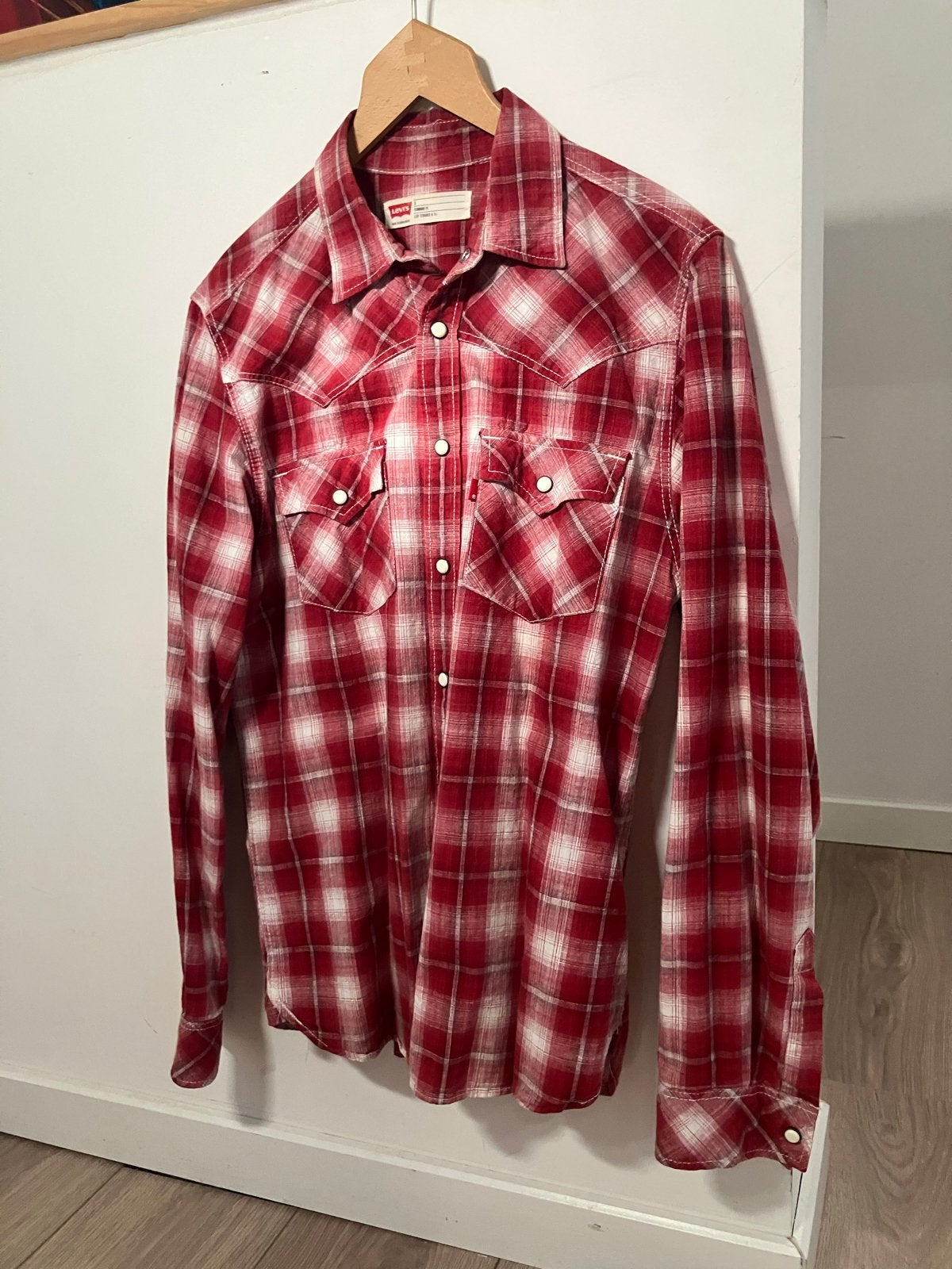 Levi’s overhemd S      M/V, Ophalen of Verzenden, Zo goed als nieuw, Blauw
