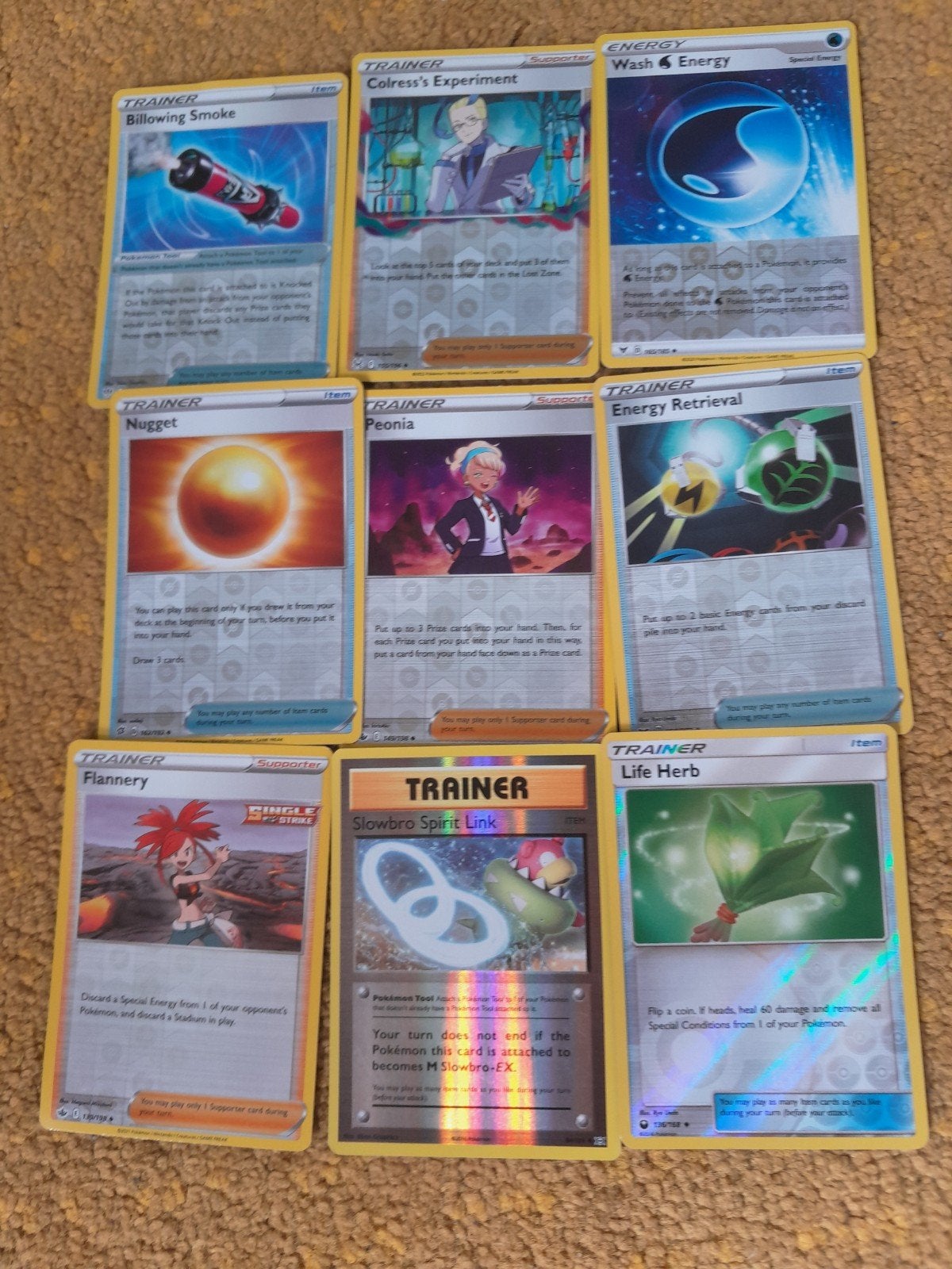 9 reverse holo trainers, Ophalen