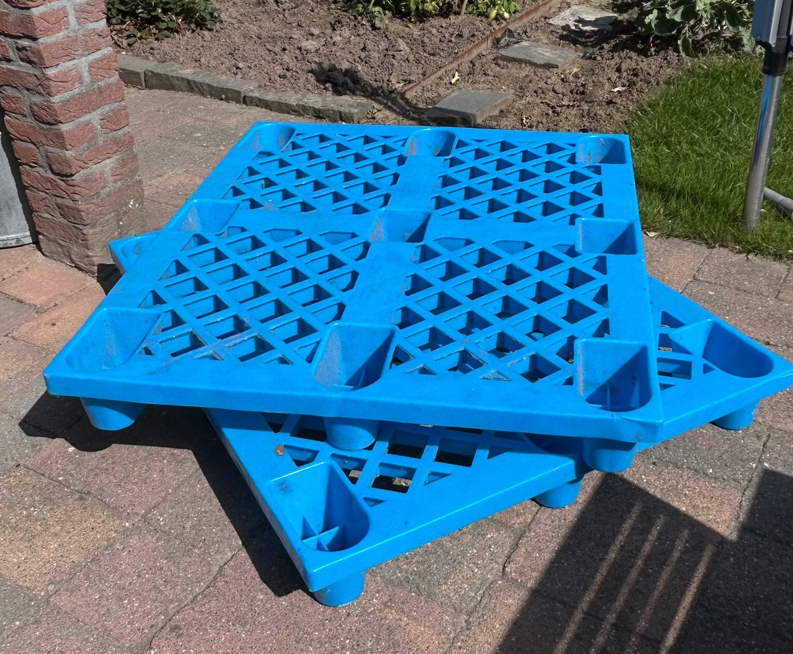 2 pallets 100cm x 120cm, Ophalen, Gebruikt