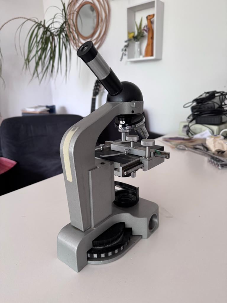 Vintage Beck & Söhne (1968) microscoop originele houten kist, Audio, Tv en Foto, Optische apparatuur | Microscopen, Ophalen of Verzenden