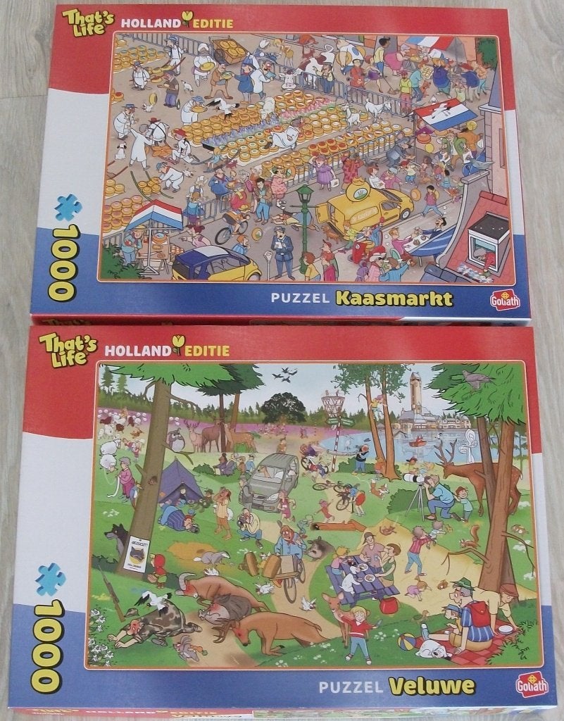 Diverse *** PUZZELS HOLLAND EDITIE *** 2 stuks, Hobby en Vrije tijd, Ophalen of Verzenden, 500 t/m 1500 stukjes, Zo goed als nieuw