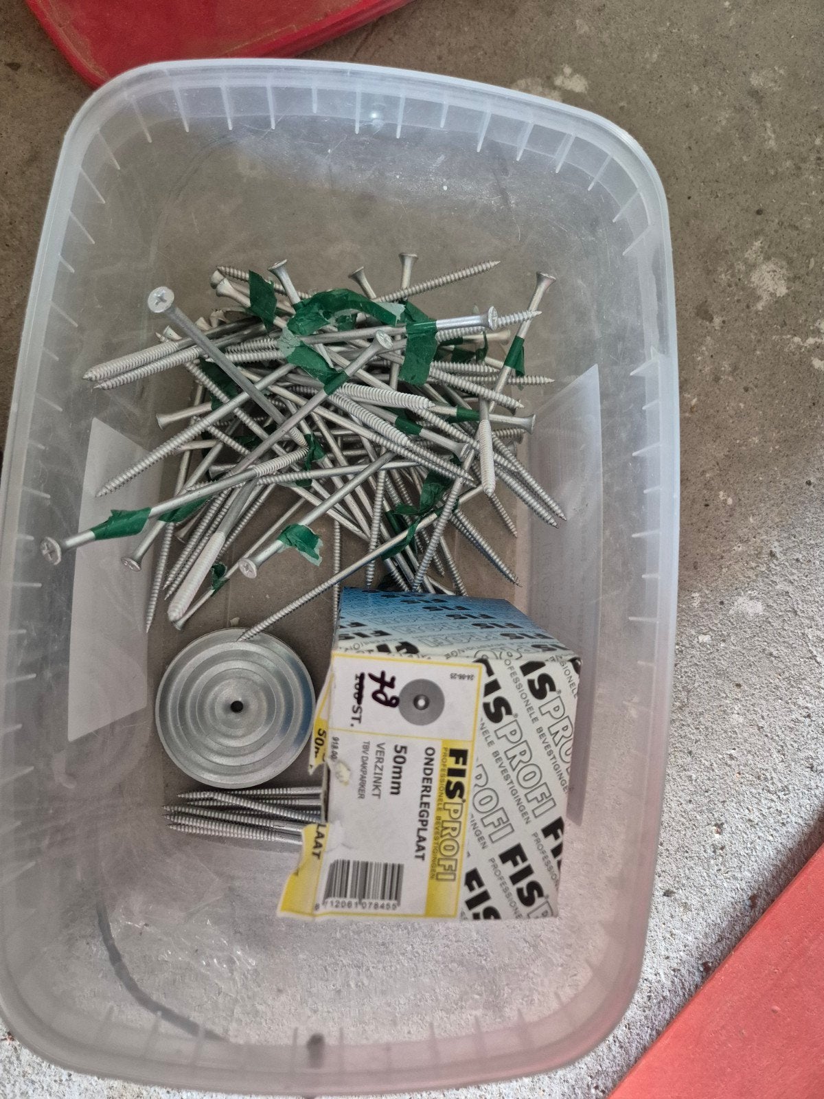 Dakparkers 140mm onderlegplaat 50, Ophalen of Verzenden, Nieuw, 100 tot 250 mm, Schroeven