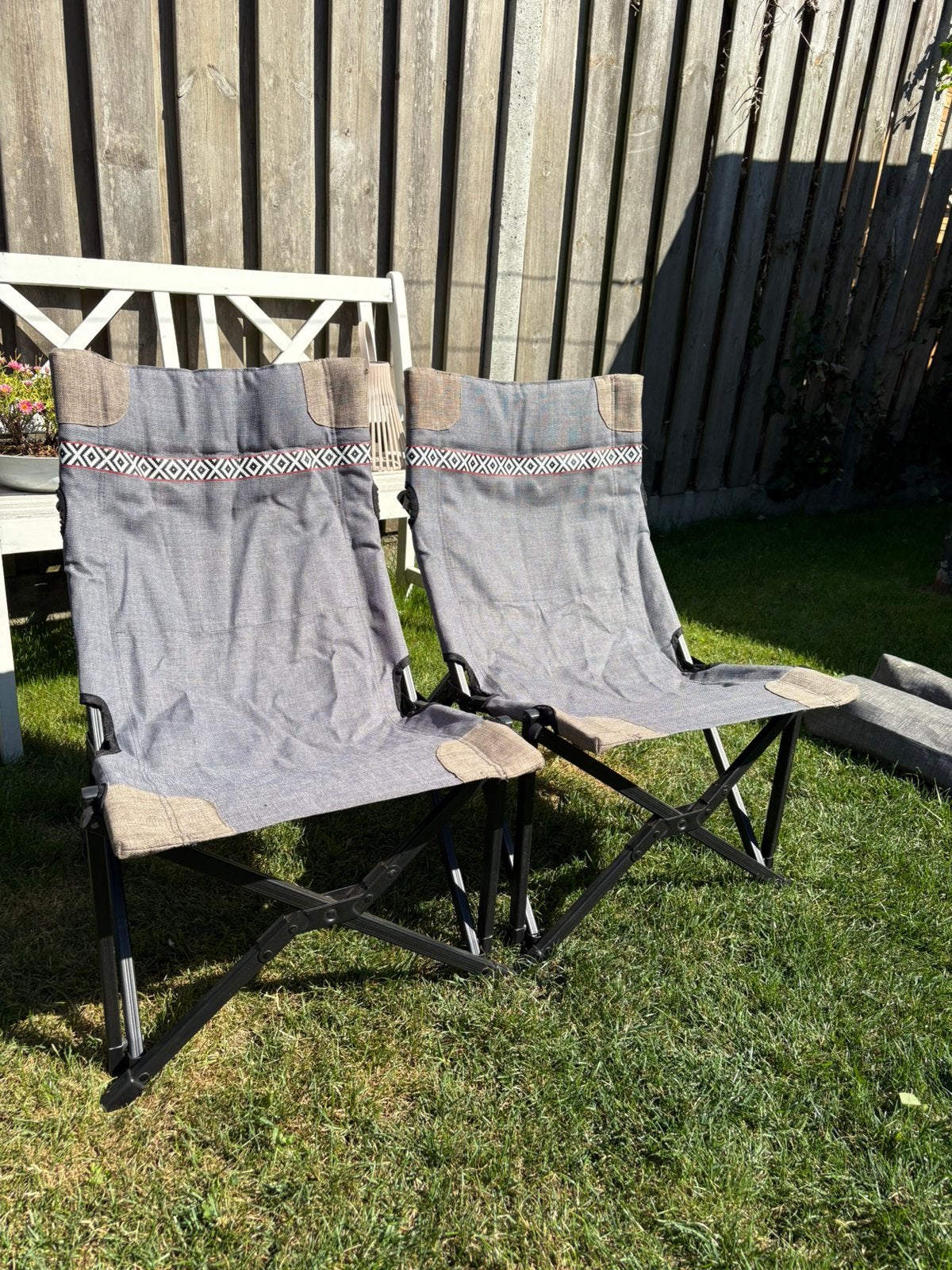 Campingstoel/vouwstoel set Bo-Camp Urban Outdoor Brooklyn, Caravans en Kamperen, Ophalen, Zo goed als nieuw, Campingstoel