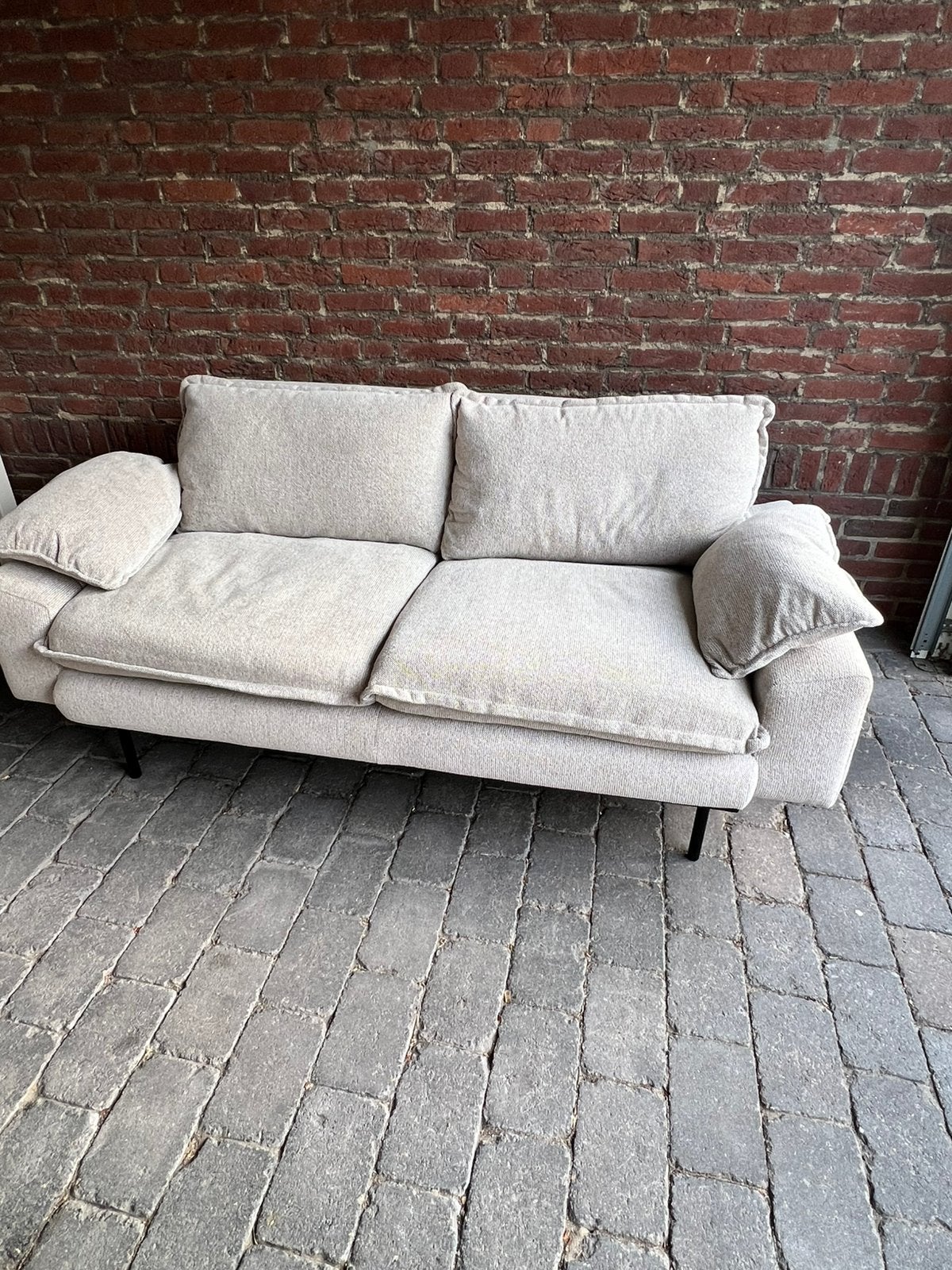 HKliving Retro Sofa 2-zits bank, Ophalen, Tweepersoons, Zo goed als nieuw, Rechte bank
