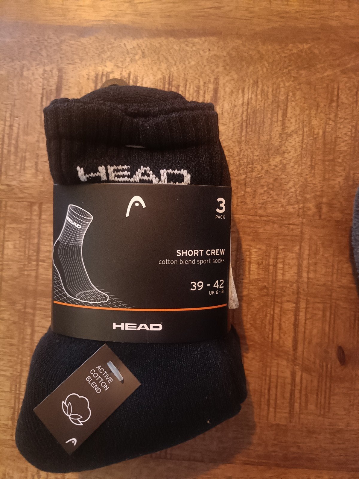 Head sokken zwart maat 39/42 3 paar in pak, Ophalen of Verzenden, Padelschoenen