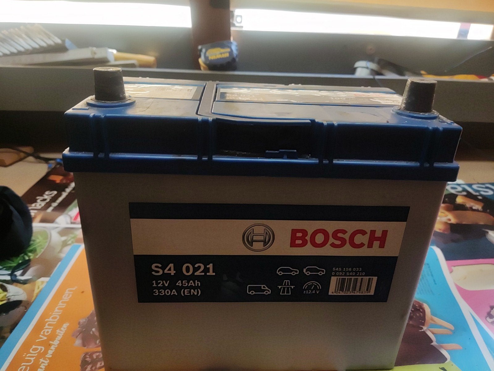Auto Accu Bosch S4 021 Accu 12V 45Ah 330A (EN) - Nieuwstaat, Ophalen of Verzenden, Gebruikt