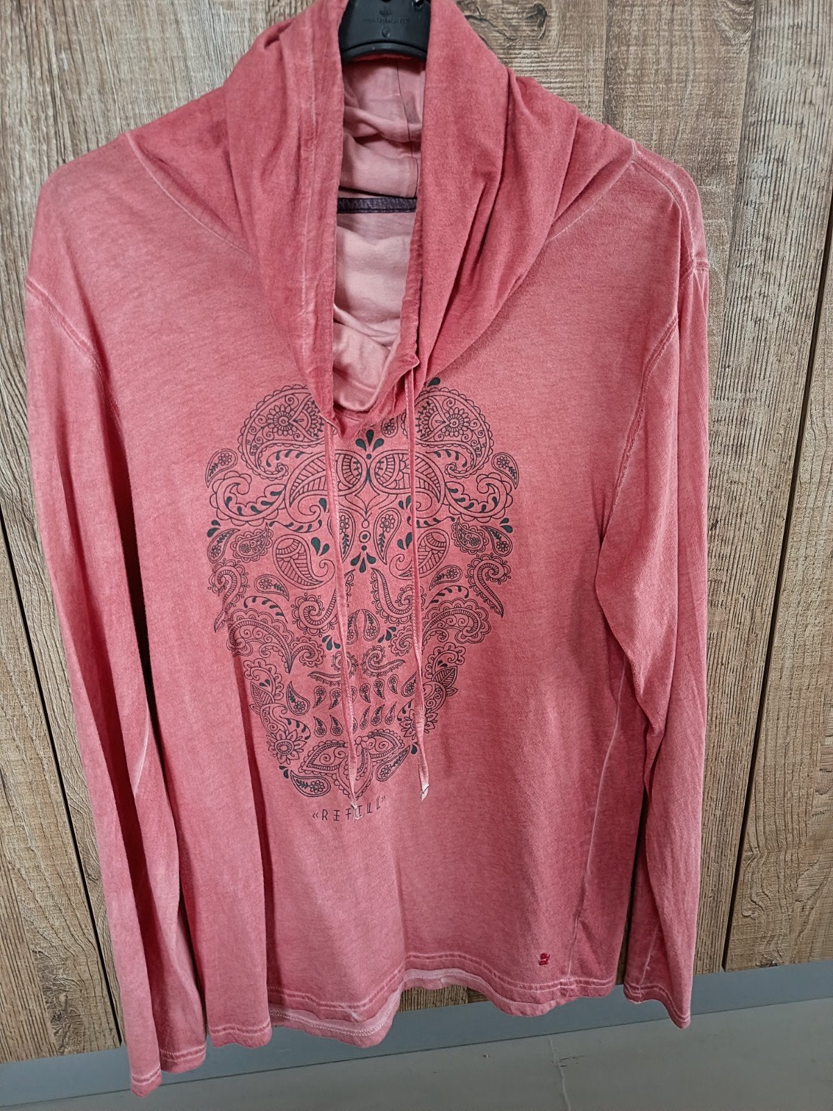 Refill Heren Hoodie - Maat m - Roze met print, Maat 48/50 (M), Refill, Ophalen of Verzenden, Zo goed als nieuw