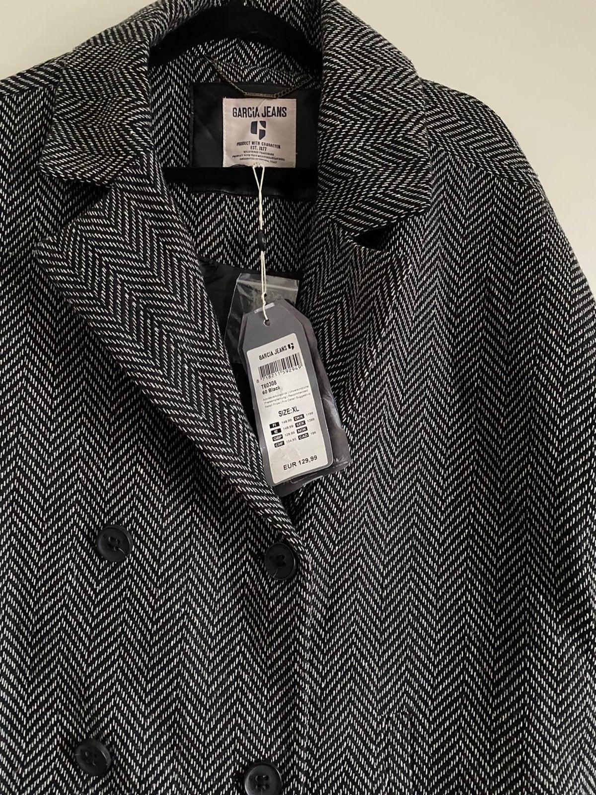 Garcia Jeans Dames Jas Zwart/Wit Visgraat XL Nieuw, Ophalen of Verzenden, Nieuw, Maat 46/48 (XL) of groter, Zwart