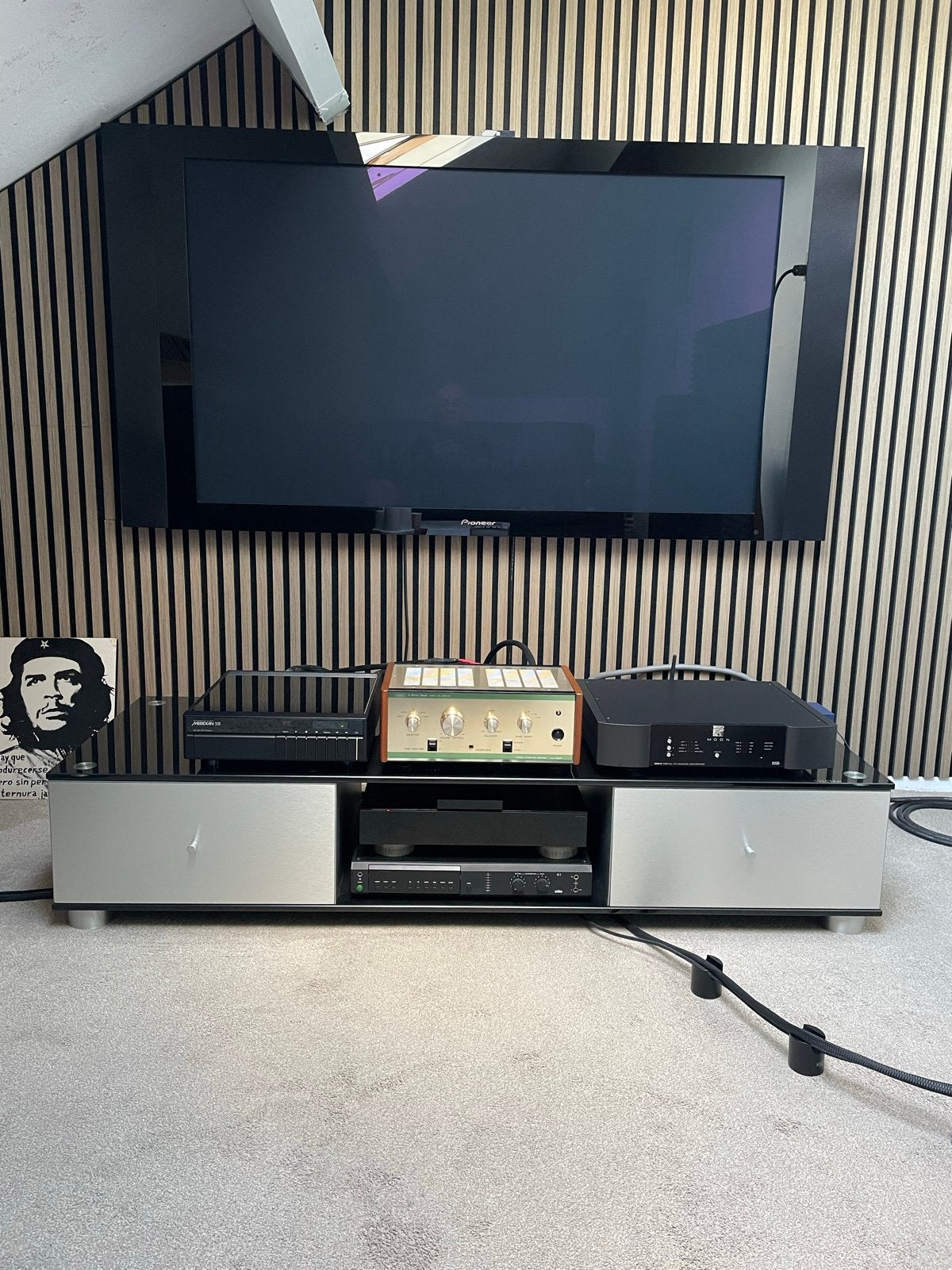 SpectraL TV- en audiomeubel - Hoogwaardig en zwaar, Ophalen, 100 tot 150 cm, Overige houtsoorten, Zo goed als nieuw