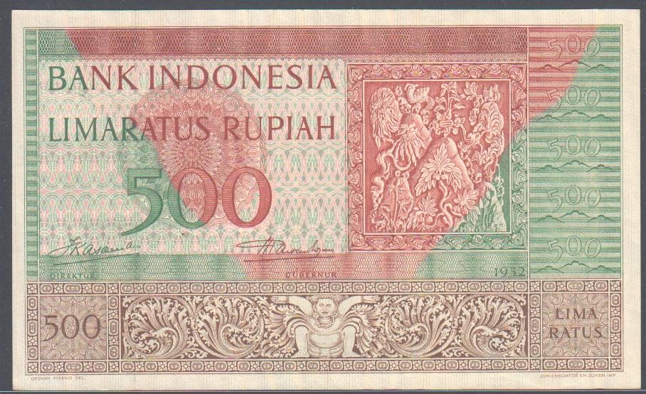 Indonesia 500 Rupiah 1952 Mooi Biljet XXY, Verzenden, Zuidoost-Azië, Los biljet